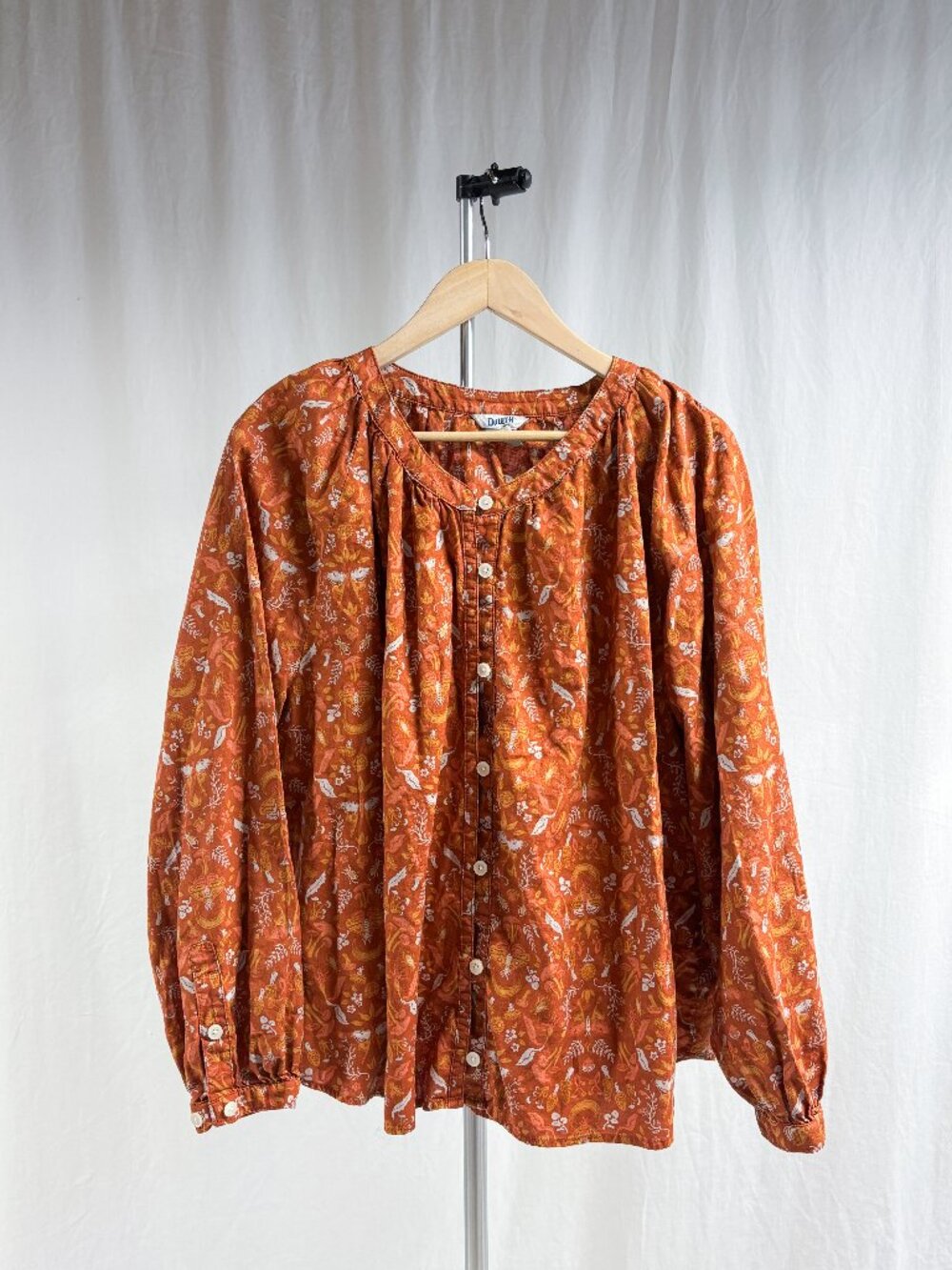 Duluth Trading Company Fall Forage Long-Sleeve 100% Cotton Blouse